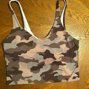 Lululemon Cropped Camo Workout Top